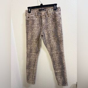 Dear John Leopard Print Skinny Jeans-Size‎ 25